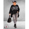 FRENZI Sweater LONDON Oversized Zwart