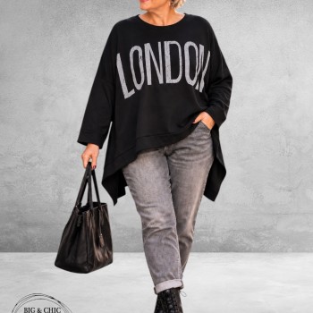 FRENZI Sweater LONDON Oversized Zwart