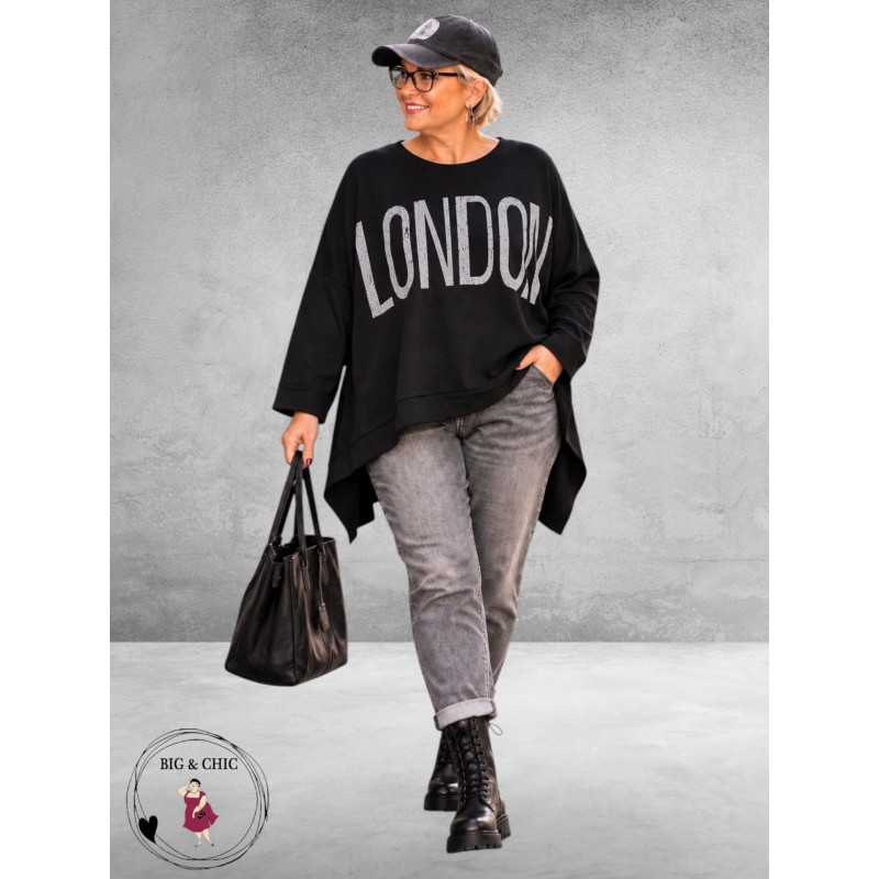 FRENZI Sweater LONDON Oversized Zwart