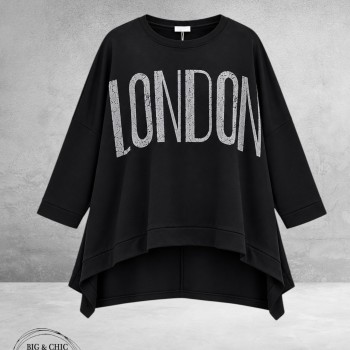 FRENZI Sweater LONDON Oversized Zwart
