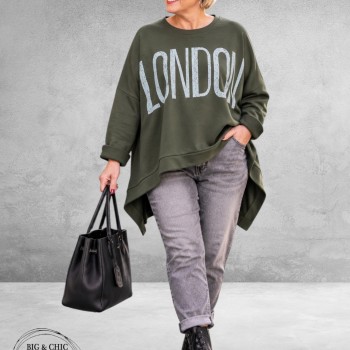 FRENZI Sweater LONDON Oversized Groen