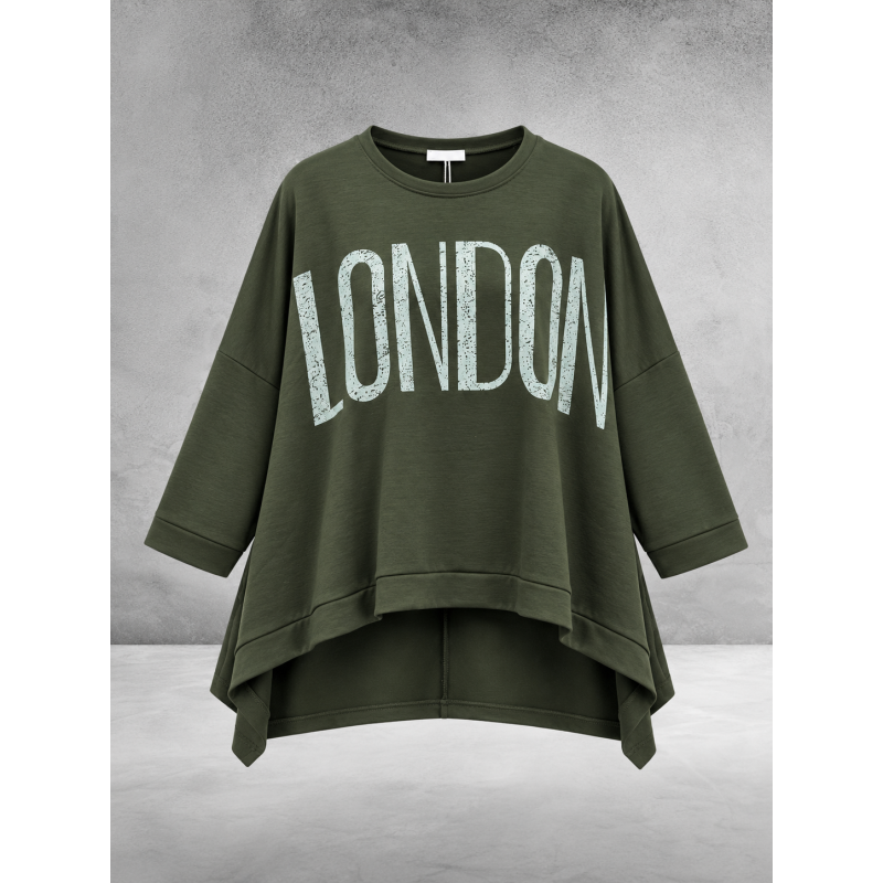 FRENZI Sweater LONDON Oversized Groen