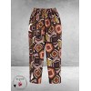 FRENZI Broek Retro Bruin/Roest/Groen