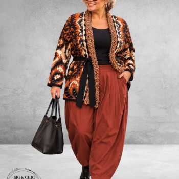 FRENZI Baggy Broek Stretchy Terracotta