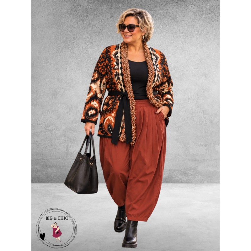 FRENZI Baggy Broek Stretchy Terracotta