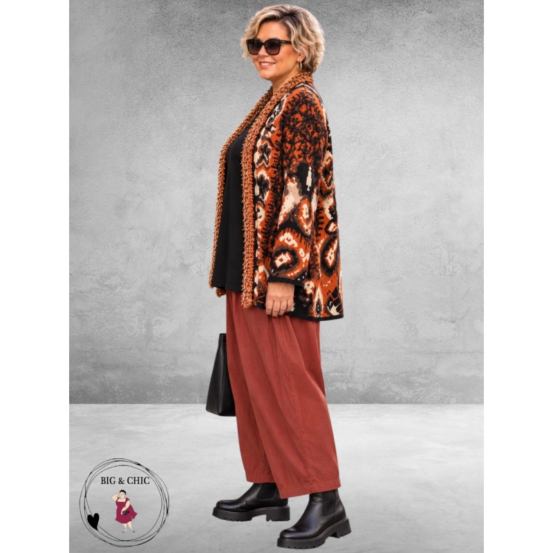 FRENZI Baggy Broek Stretchy Terracotta