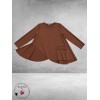 FRENZI  Shirt Asymetrisch A-Lijn Jersey Bruin