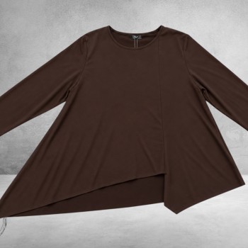 FRENZI Shirt A-Lijn Chokolade Bruin