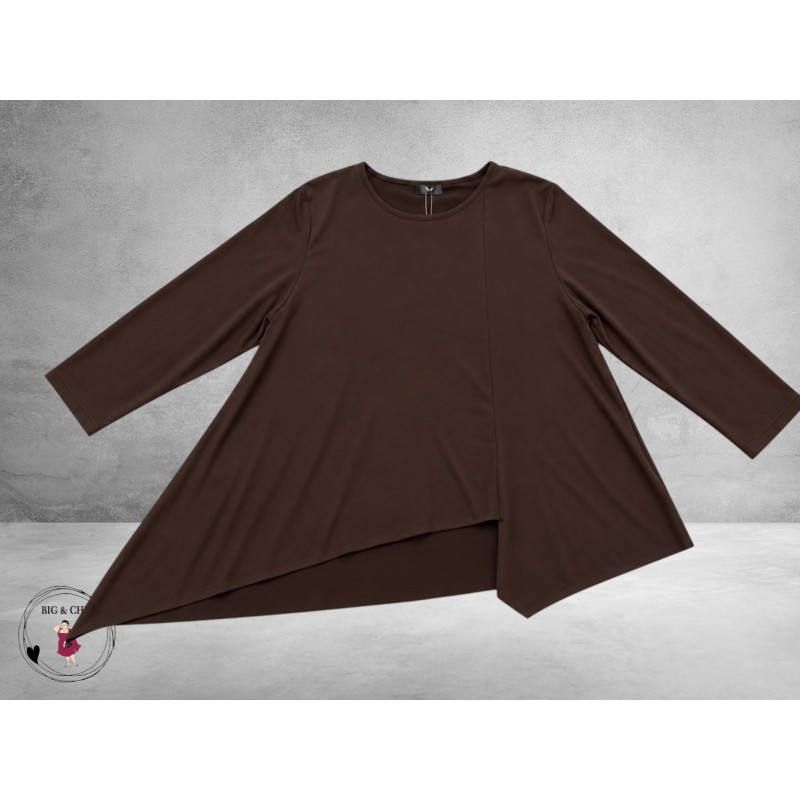 FRENZI Shirt A-Lijn Chokolade Bruin