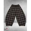 FRENZI Broek Ballon Ruit Grijs/Groen/Zwart/Flanel