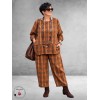 FRENZI Broek En Shirt Ruit Herfstkleuren