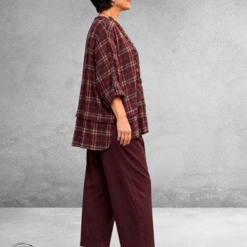 FRENZI  Shirt Ruit  Flanel Beere