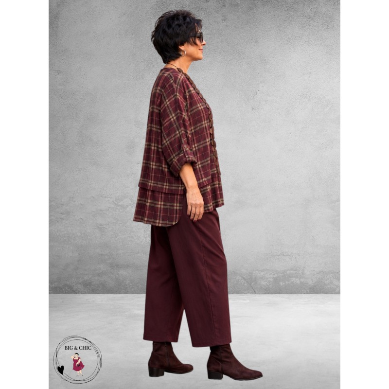 FRENZI  Shirt Ruit  Flanel Beere