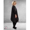 FRENZI Jurk/Tuniek Zwart/Grijs Jersey A-lijn