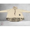 FRENZI Sweater/Hoodie Beige/Leopard