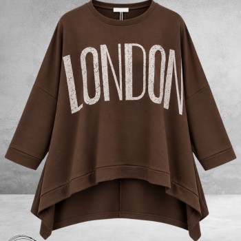 FRENZI Sweater LONDON Oversized Bruin