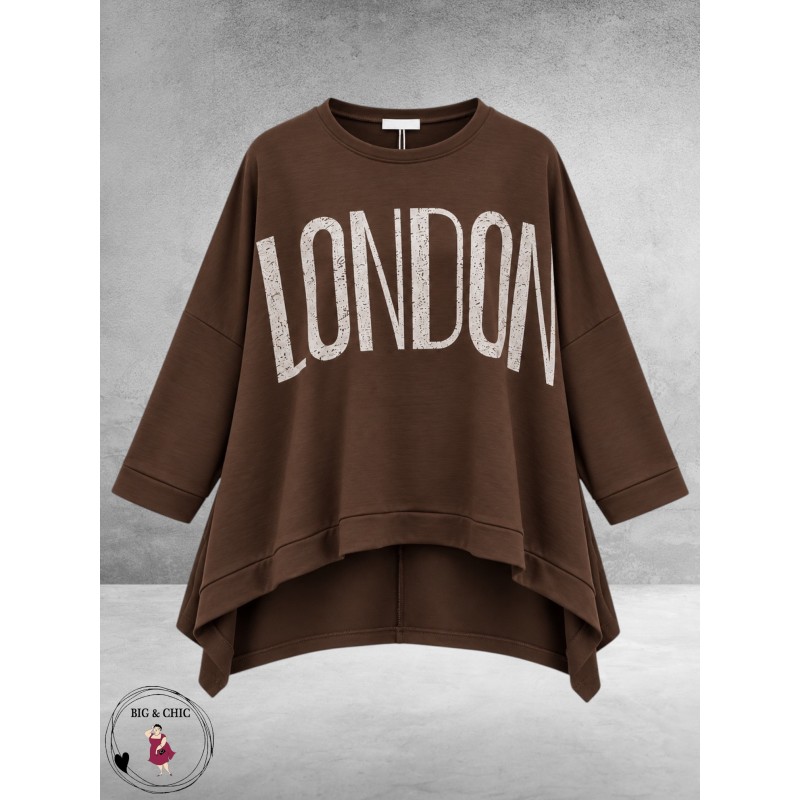 FRENZI Sweater LONDON Oversized Bruin