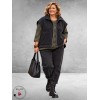 FRENZI Bodywarmer Velours/Teddy Zwart