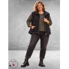 FRENZI Bodywarmer Velours/Teddy Zwart