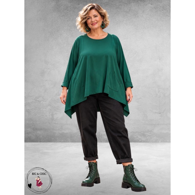 FRENZI Shirt A-Lijn Oversized Groen