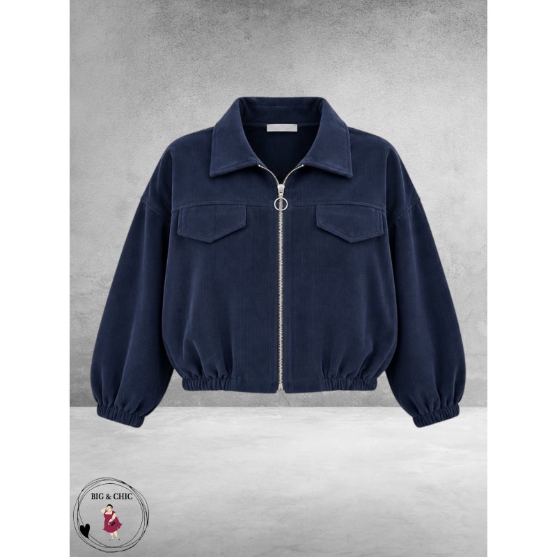 FRENZI Blouson Jasje Corduroy Blauw