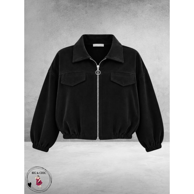 FRENZI Blouson Jasje Corduroy Zwart