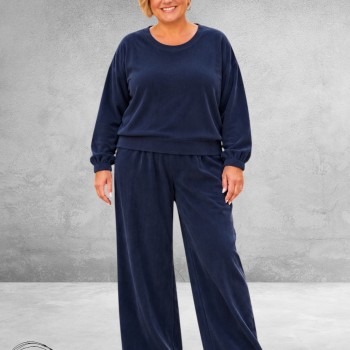 FRENZI Broek Corduroy Blauw