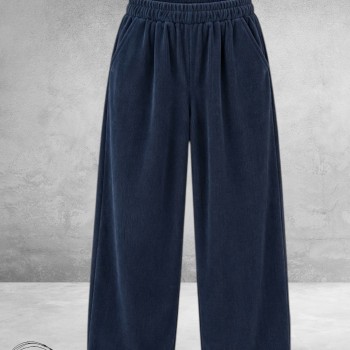 FRENZI Broek Corduroy Blauw
