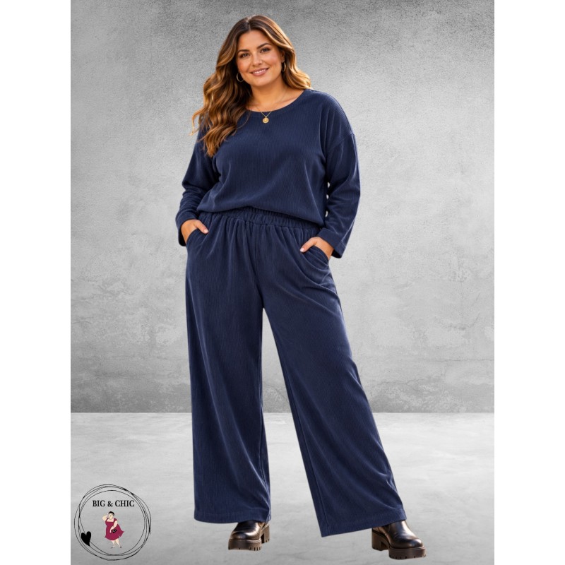 FRENZI Broek Corduroy Zwart