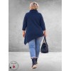 FRENZI Sweater Corduroy Asymmetrisch Blauw