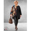FRENZI Tuniek High-Low Artistieke Face Print