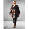 FRENZI Tuniek High-Low Artistieke Face Print