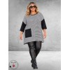 FRENZI Tuniek Zwart-Wit-Streep