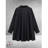 FRENZI Blouse High-Low Katoen Zwart