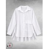 FRENZI Blouse High-Low Katoen Wit