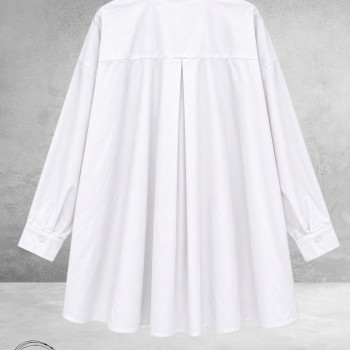 FRENZI Blouse High-Low Katoen Wit
