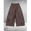 FRENZI Broek Leerlook Ballon Bruin
