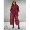 FRENZI Broek Leerlook Ballon Bordeaux