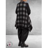 FRENZI Gilet A-Lijn Ruit/Leerlook Dessin