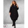 Frenzi Mantel Boucle Ballonmodel Zwart