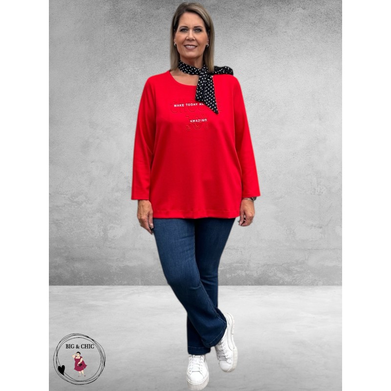 VIA APPIA DUE Sweatshirt Choose Joy Rood