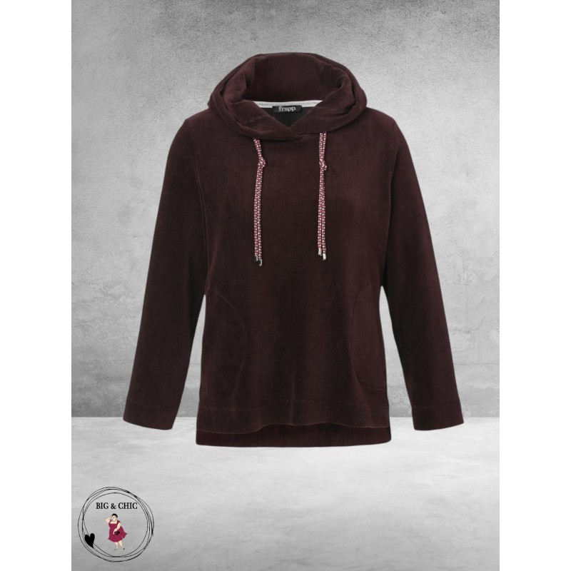 FRAPP Trui Chenille Rib Aubergine