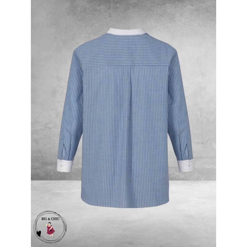 Via Appia Due Tuniek-Blouse Blauw Bloom Line 