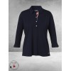 Via Appia Due Poloshirt Bloom Line Donkerblauw