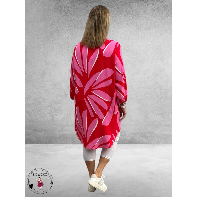 Via Appia Due Jurk-Tuniek Rood-Pink