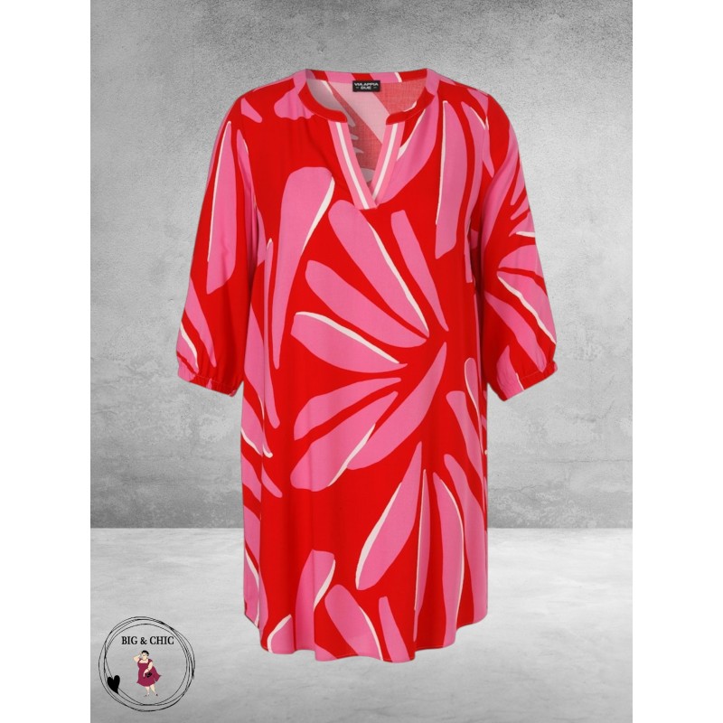 Via Appia Due Jurk-Tuniek Rood-Pink