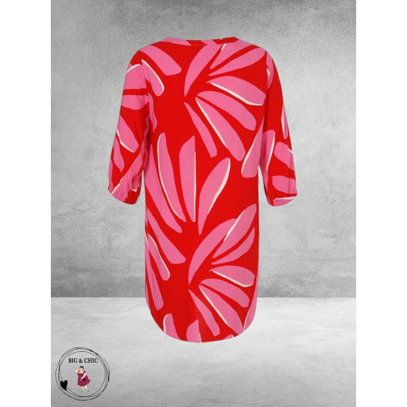 Via Appia Due Jurk-Tuniek Rood-Pink