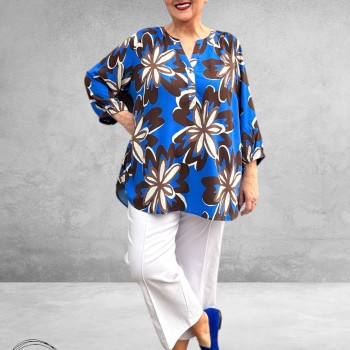 Via Appia Due Tuniek Kobalt  Multicolor