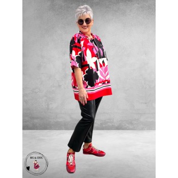 Via Appia Due Sweater Pink Impact Kortmouw