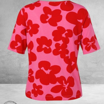 Via Appia Due Shirt Pink Impact Flowers